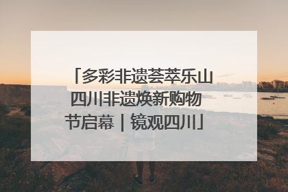 多彩非遗荟萃乐山 四川非遗焕新购物节启幕｜镜观四川