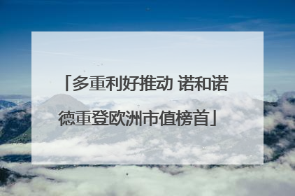 多重利好推动 诺和诺德重登欧洲市值榜首