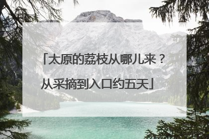 太原的荔枝从哪儿来？从采摘到入口约五天