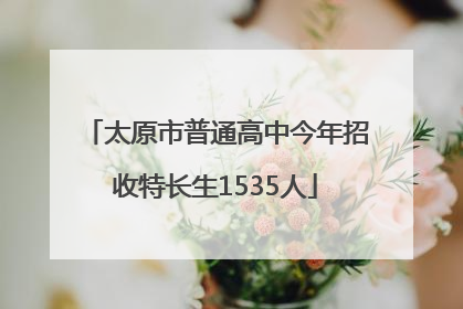 太原市普通高中今年招收特长生1535人