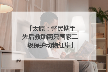 太原：警民携手 先后救助两只国家二级保护动物红隼