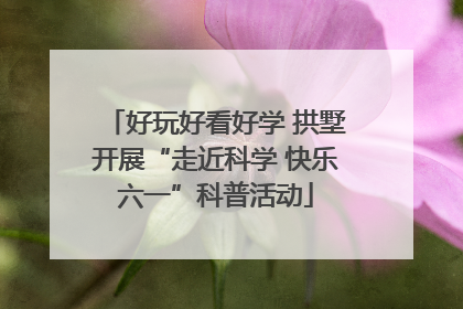 好玩好看好学 拱墅开展“走近科学 快乐六一”科普活动