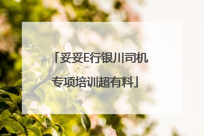 妥妥E行银川司机专项培训超有料