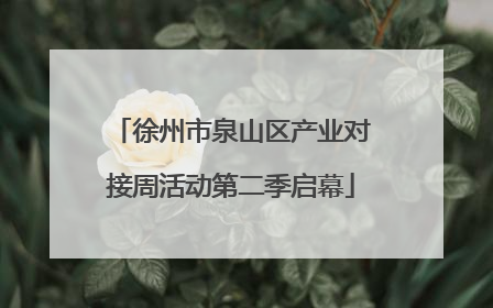 徐州市泉山区产业对接周活动第二季启幕