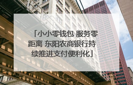 小小零钱包 服务零距离 东阳农商银行持续推进支付便利化