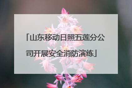 山东移动日照五莲分公司开展安全消防演练