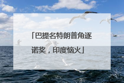 巴提名特朗普角逐诺奖，印度恼火