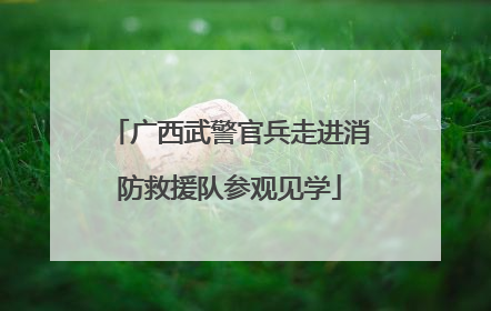 广西武警官兵走进消防救援队参观见学