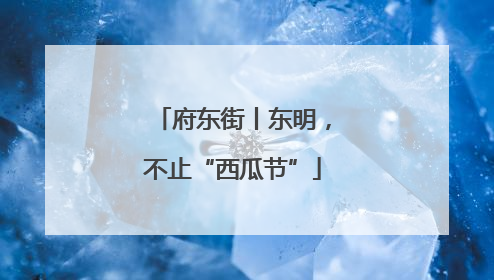 府东街丨东明，不止“西瓜节”