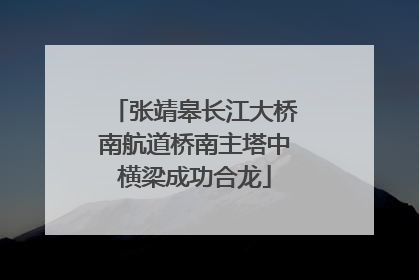 张靖皋长江大桥南航道桥南主塔中横梁成功合龙