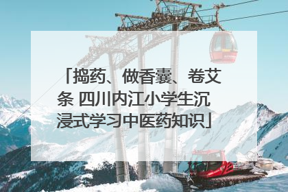 捣药、做香囊、卷艾条 四川内江小学生沉浸式学习中医药知识