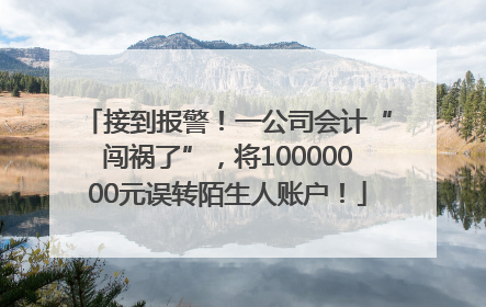 接到报警！一公司会计“闯祸了”，将10000000元误转陌生人账户！