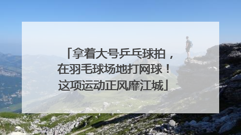 拿着大号乒乓球拍，在羽毛球场地打网球！这项运动正风靡江城