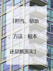 担当、韧劲、方法：根本还是抓落实