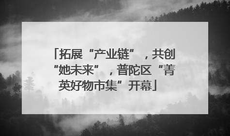 拓展“产业链”，共创“她未来”，普陀区“菁英好物市集”开幕