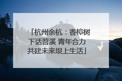 杭州余杭：香樟树下话苕溪 青年合力共建未来坝上生活