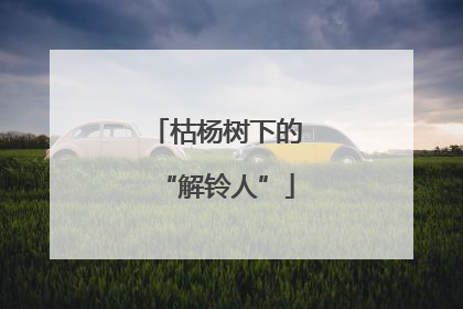 枯杨树下的“解铃人”
