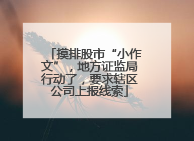 摸排股市“小作文”，地方证监局行动了，要求辖区公司上报线索
