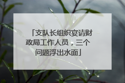 支队长组织宴请财政局工作人员，三个问题浮出水面