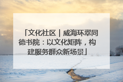 文化社区｜威海环翠同德书院：以文化矩阵，构建服务群众新场景
