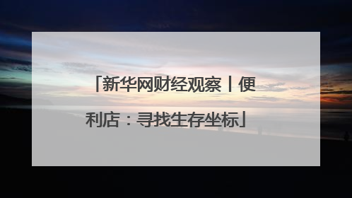 新华网财经观察丨便利店：寻找生存坐标