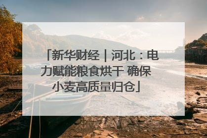 新华财经｜河北：电力赋能粮食烘干 确保小麦高质量归仓