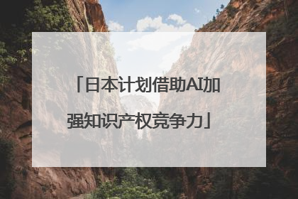 日本计划借助AI加强知识产权竞争力