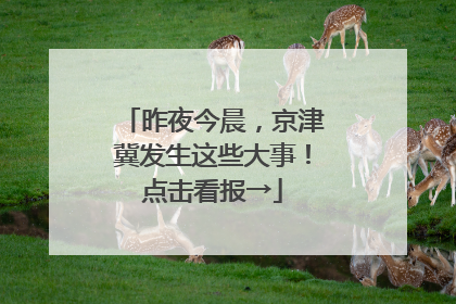 昨夜今晨，京津冀发生这些大事！点击看报→