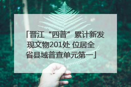 晋江“四普”累计新发现文物201处 位居全省县域普查单元第一