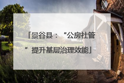 景谷县：“公房社管”提升基层治理效能