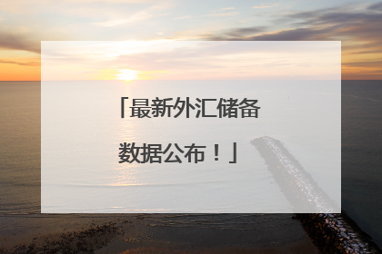 最新外汇储备数据公布！