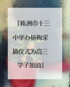 株洲市十三中举办杨梅采摘仪式为高三学子加油