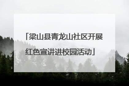 梁山县青龙山社区开展红色宣讲进校园活动