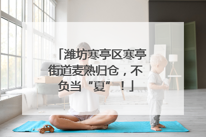 潍坊寒亭区寒亭街道麦熟归仓，不负当“夏”！