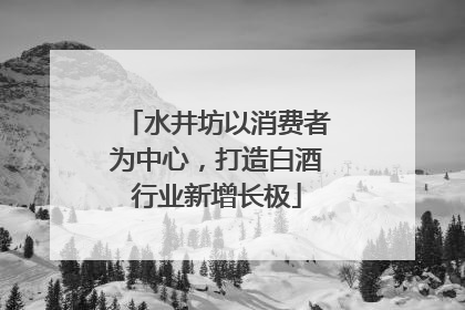 水井坊以消费者为中心，打造白酒行业新增长极