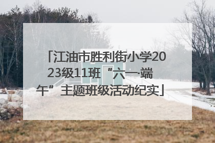 江油市胜利街小学2023级11班“六一·端午”主题班级活动纪实