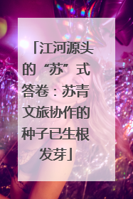 江河源头的“苏”式答卷：苏青文旅协作的种子已生根发芽