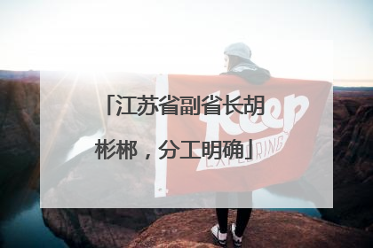 江苏省副省长胡彬郴，分工明确