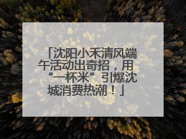 沈阳小禾清风端午活动出奇招，用“一杯米”引爆沈城消费热潮！