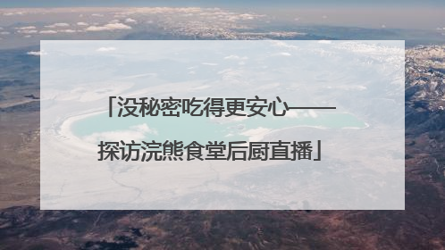 没秘密吃得更安心——探访浣熊食堂后厨直播