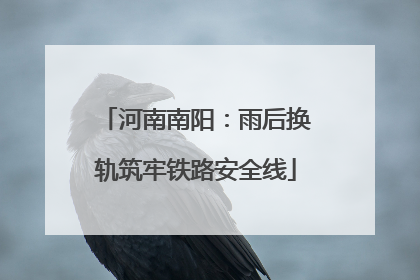 河南南阳：雨后换轨筑牢铁路安全线