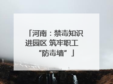 河南：禁毒知识进园区 筑牢职工“防毒墙”