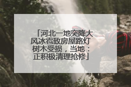 河北一地突降大风冰雹致房屋路灯树木受损，当地：正积极清理抢修