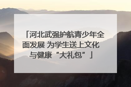 河北武强护航青少年全面发展 为学生送上文化与健康“大礼包”