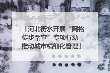 河北衡水开展“网格徒步踏查”专项行动 推动城市精细化管理