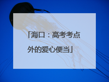 海口：高考考点外的爱心便当