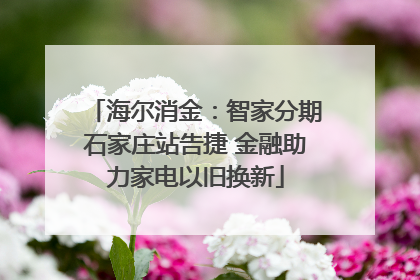 海尔消金：智家分期石家庄站告捷 金融助力家电以旧换新