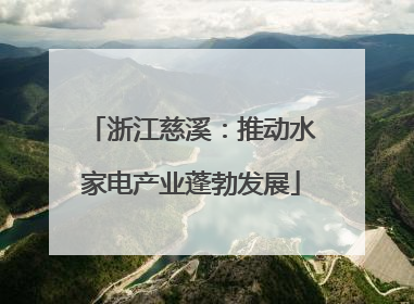 浙江慈溪：推动水家电产业蓬勃发展