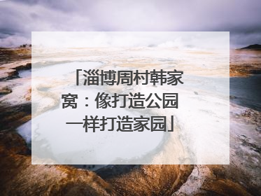 淄博周村韩家窝：像打造公园一样打造家园
