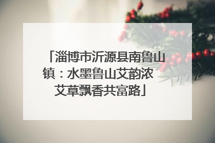 淄博市沂源县南鲁山镇：水墨鲁山艾韵浓 艾草飘香共富路